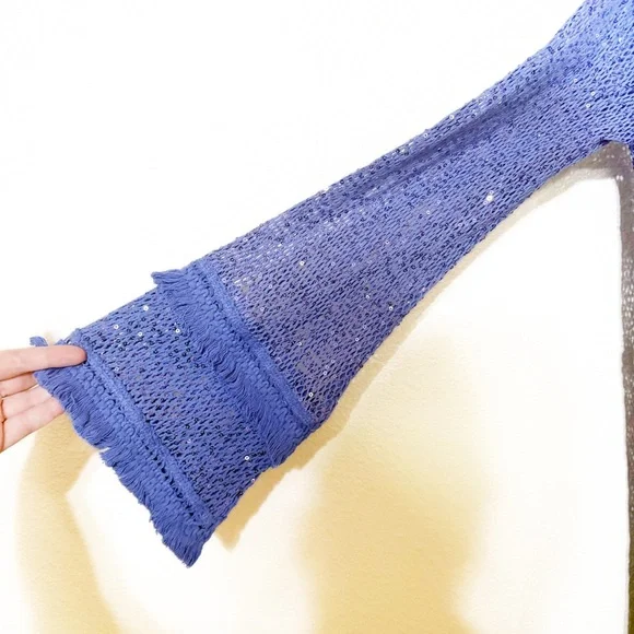 NEW Ramy Brook Cecelia Embellished Mesh Swim Beach Cover Up Dress Size M/L $295 - Picture 8 of 9